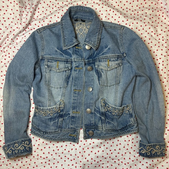 Jackets & Blazers - Embroidered Denim Jacket